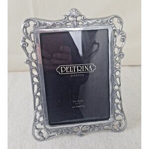 Peltre Antique Silver Picture Frame 5x7 Ornate‎ Scrollwork Design Argentina